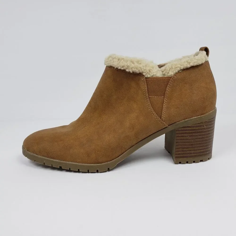 LifeStride Marilyn Womens Size 10 Brown Faux Fur 2.75
